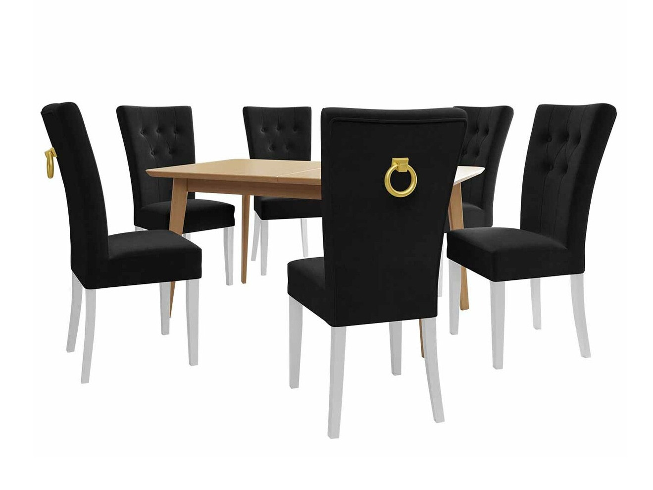 Blagovaonski set Racine 144 (Bijela + Magic Velvet 2219)