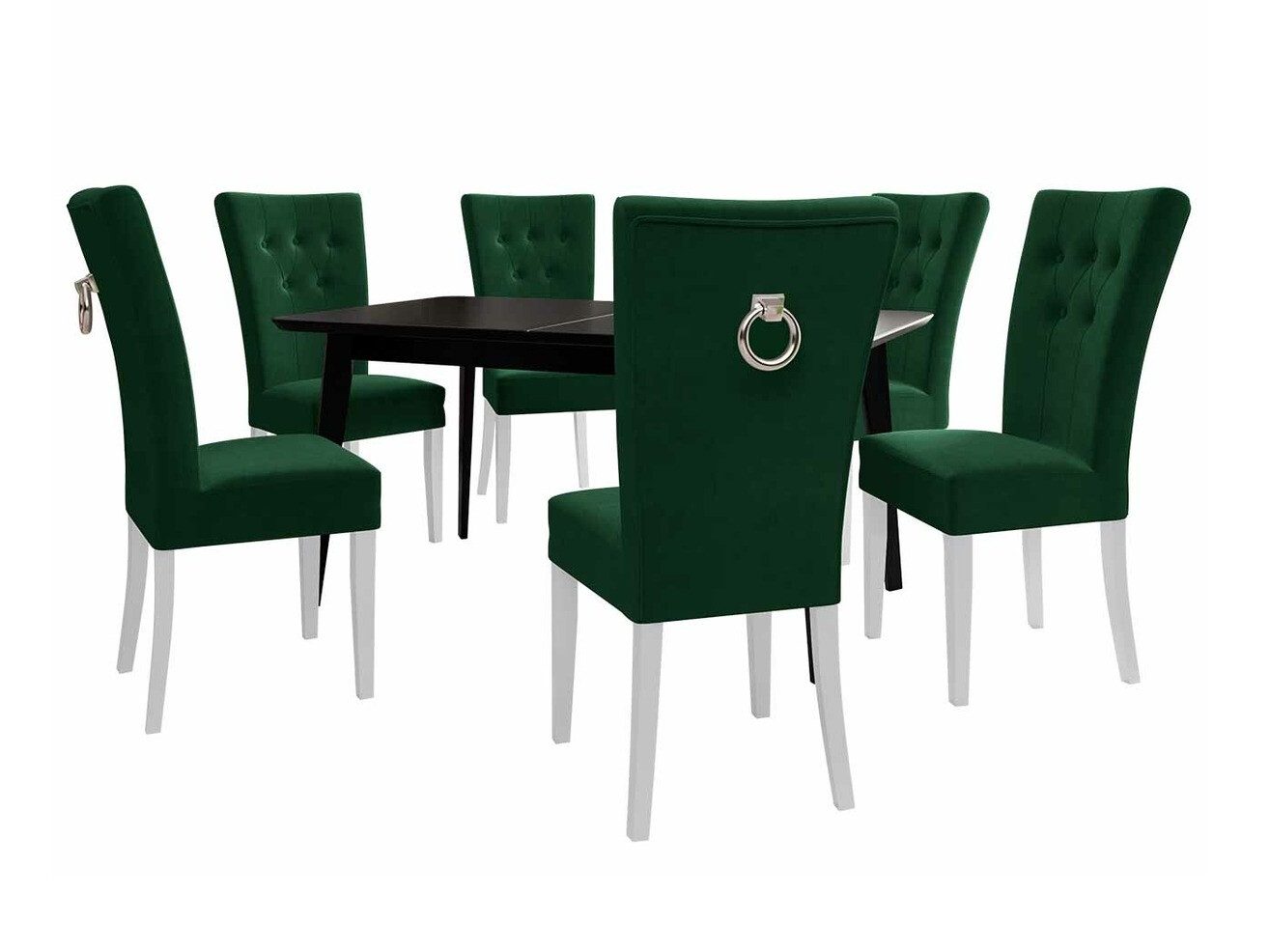 Blagovaonski set Racine 144 (Bijela + Magic Velvet 2225)