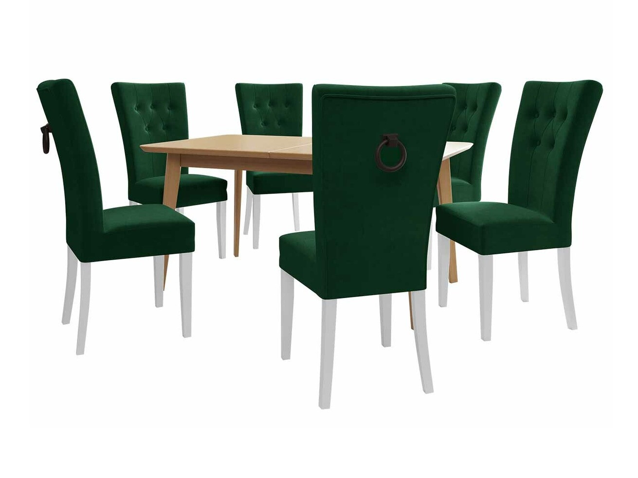 Blagovaonski set Racine 144 (Bijela + Magic Velvet 2225)