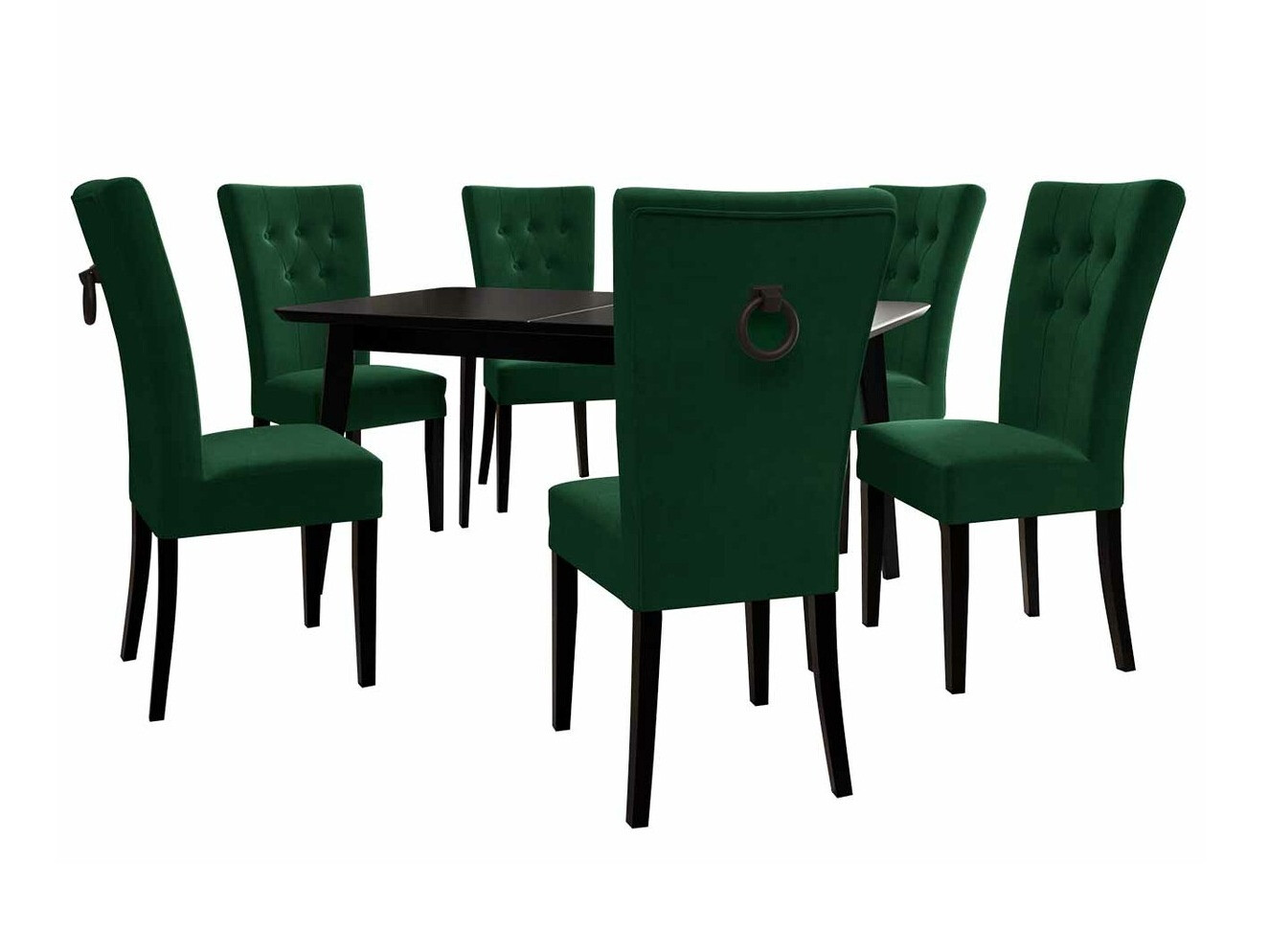 Blagovaonski set Racine 144 (Crna + Magic Velvet 2225)