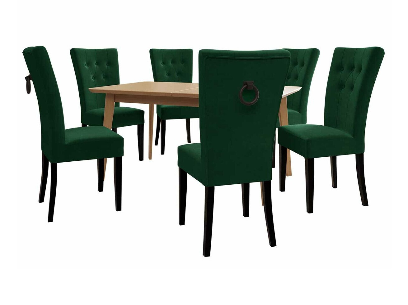 Blagovaonski set Racine 144 (Crna + Magic Velvet 2225)