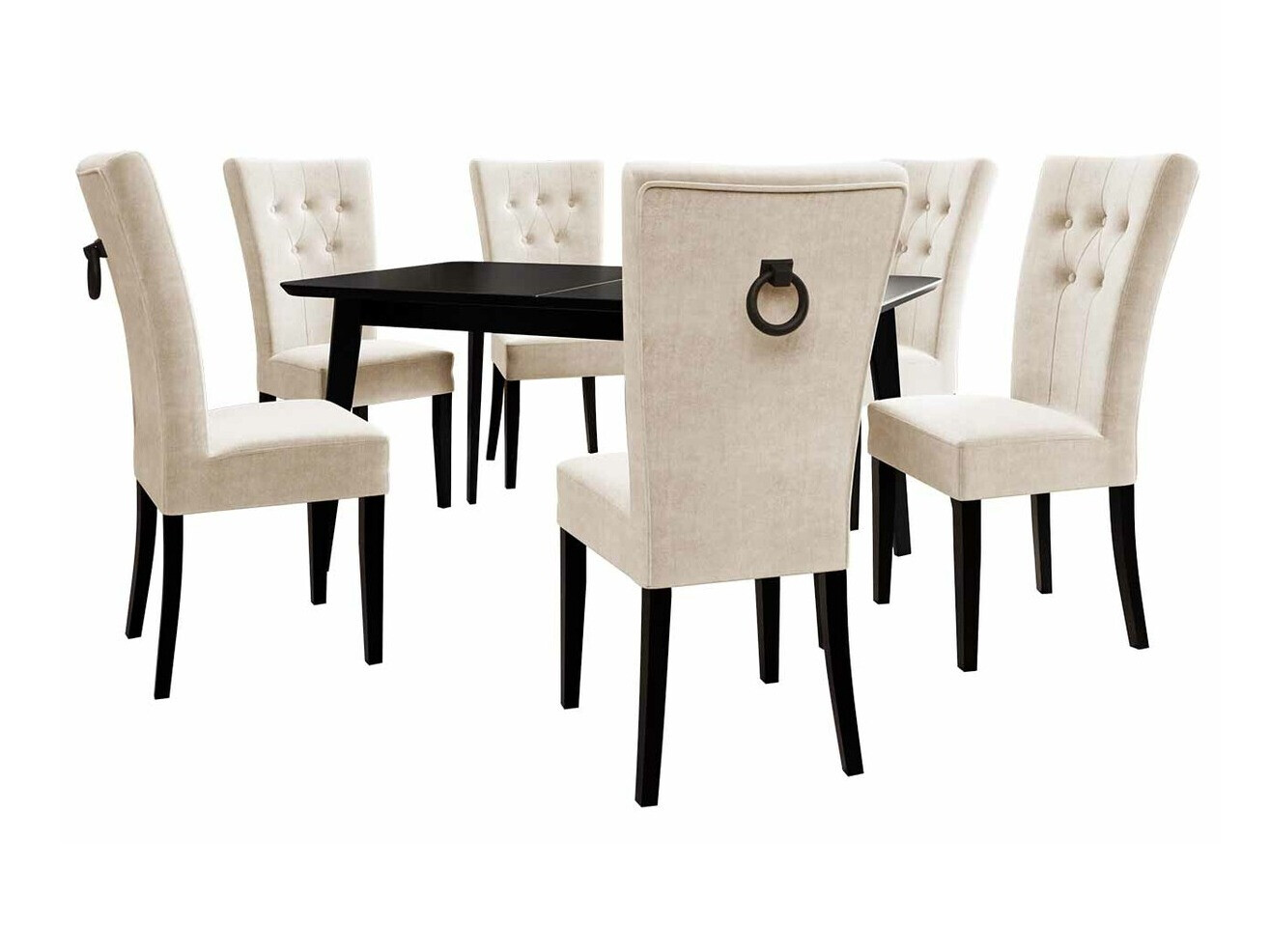 Blagovaonski set Racine 144 (Crna + Magic Velvet 2250)