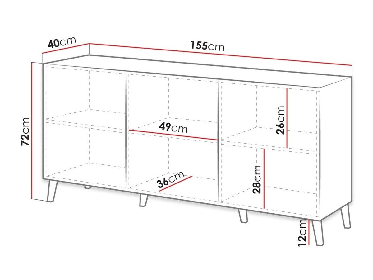 Ormarić Charlotte 140 (Crna)