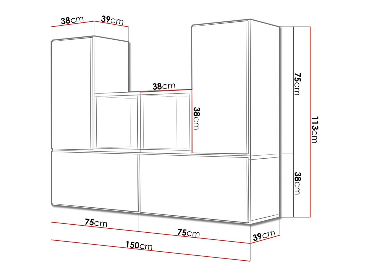 Set ormarića Corbele 123 (Bijela)