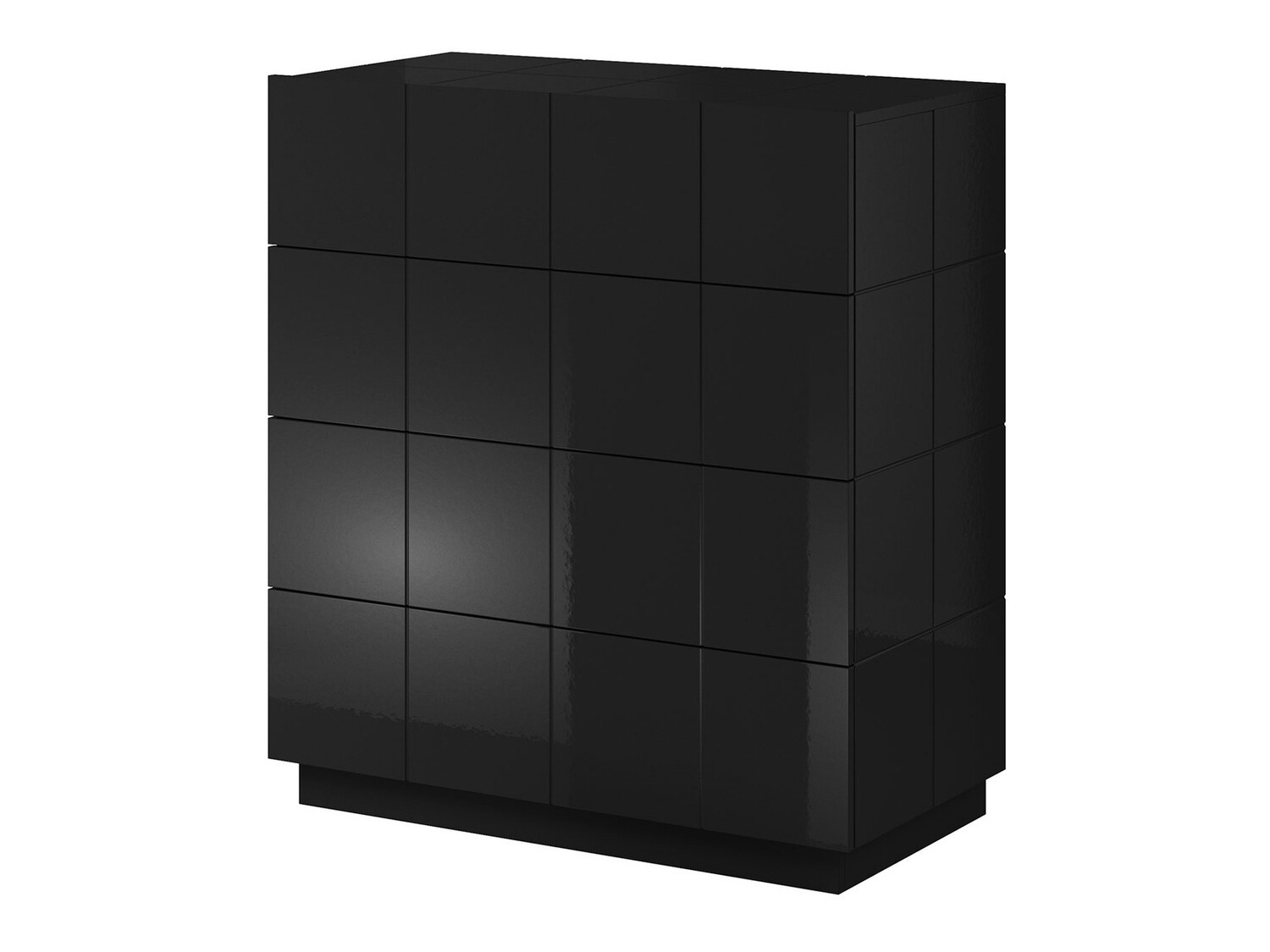 Komoda Charlotte 133 (Sjajno crna)