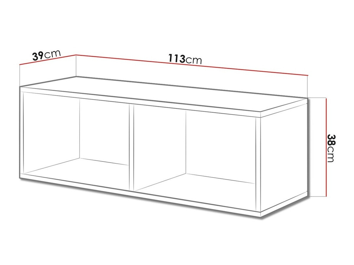 Zidna polica Corbele 101 (Antracit)