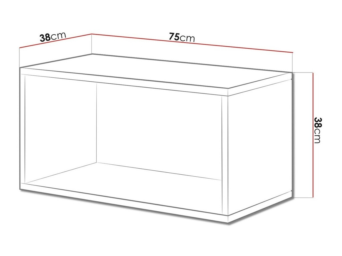 Zidna polica Corbele 103 (Bijela)