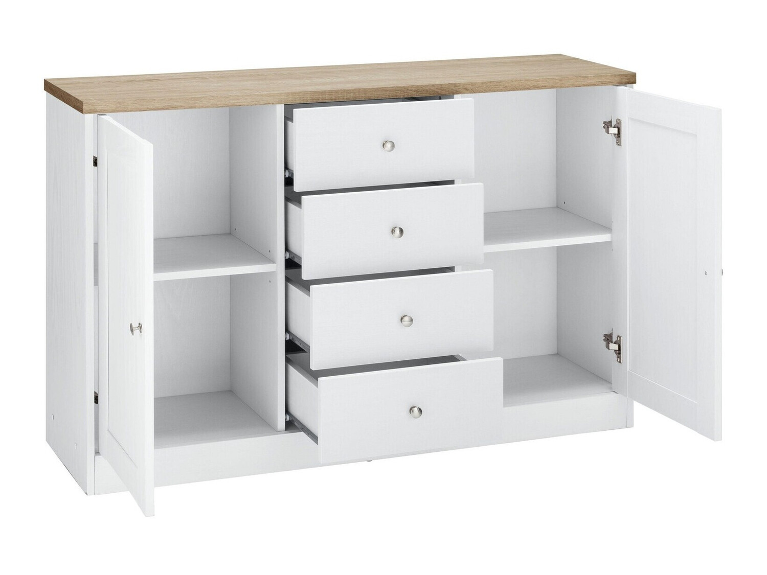 Komoda Cirtene 105 (Bijela + Hrast)