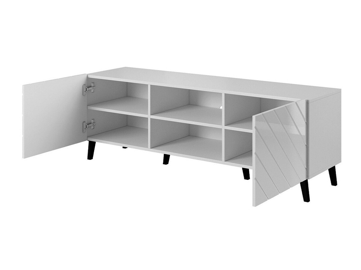 TV stol Charlotte 144 (Grafit + Sjajni grafit)