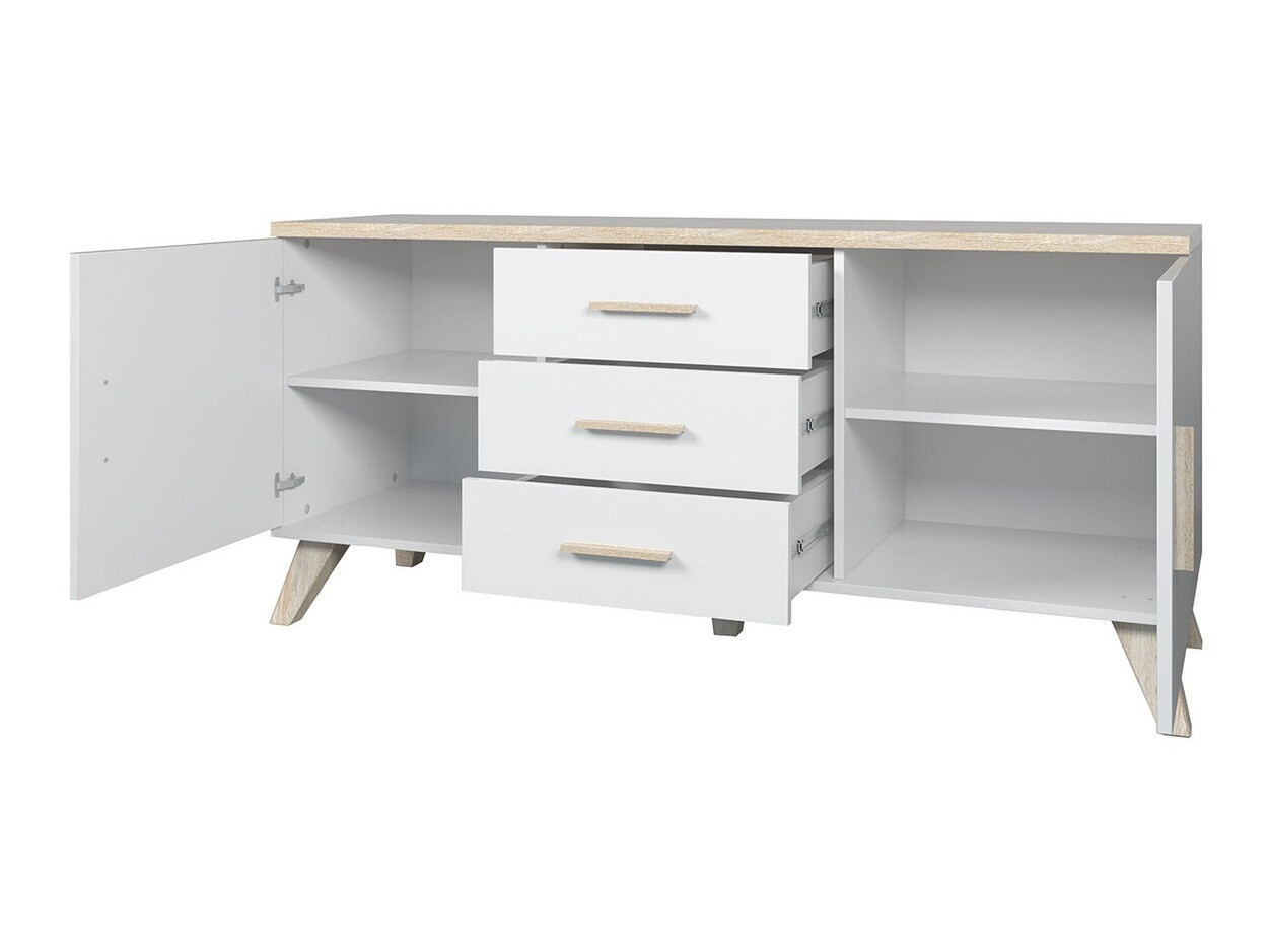 TV stol Larfloi 107 (Hrast Wotan + Crna)