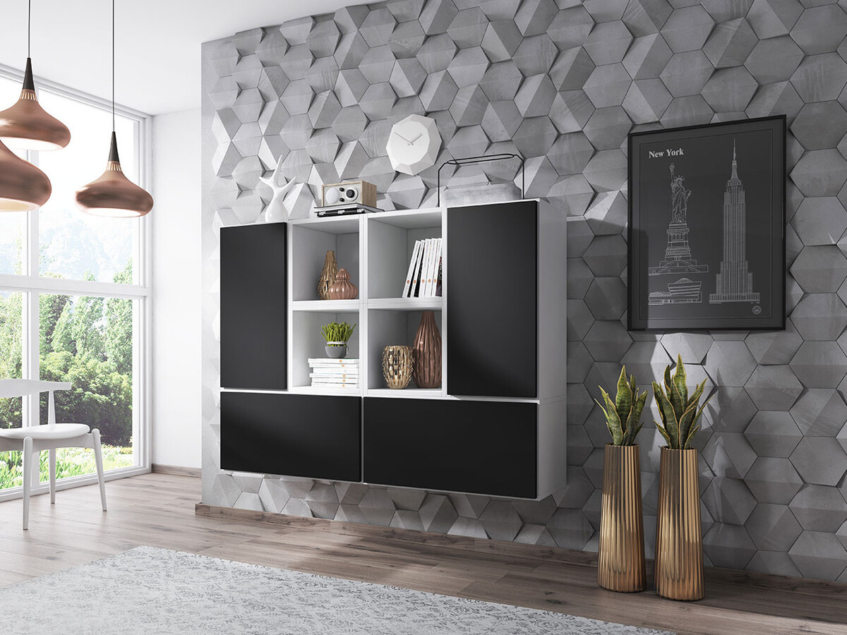 Zidna polica Corbele 105 (Bijela)