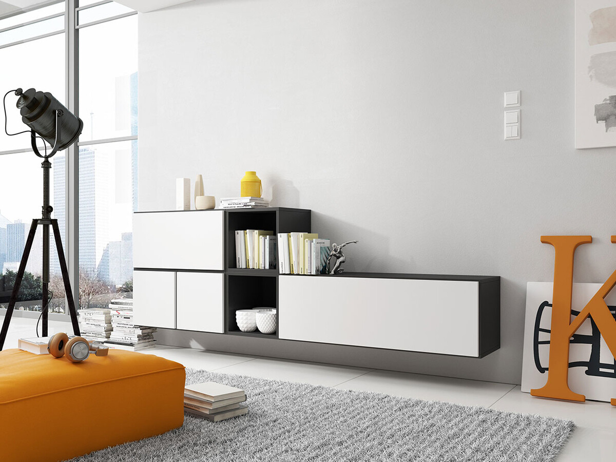 Zidna polica Corbele 105 (Bijela)