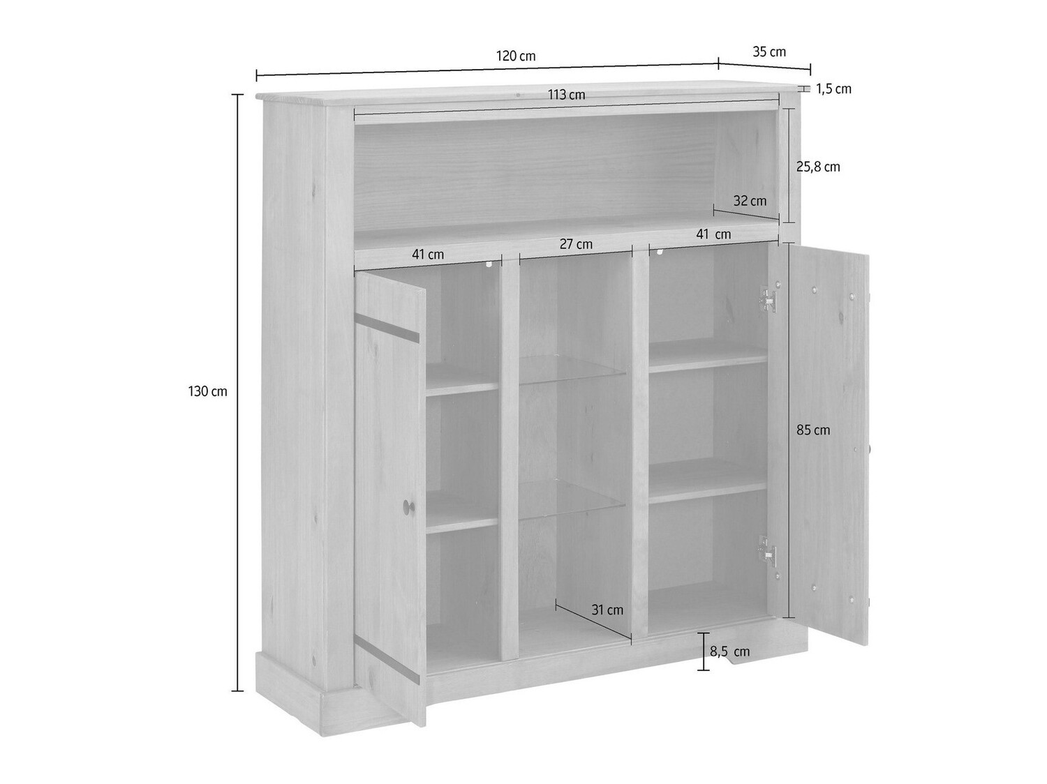 Ormarić Rometri 101 (Bijela)