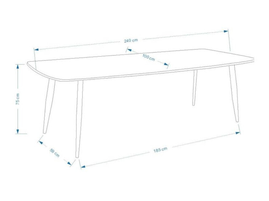 Stol Dallas 131 (Bijela + Crna)
