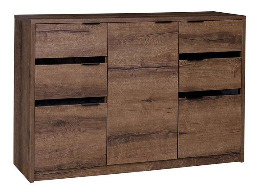 Komoda Fivelbo 101 (Hrast Monastery + Sjajno crna)