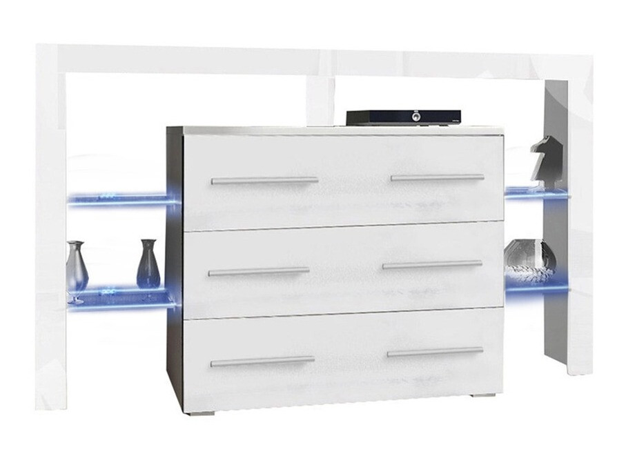 Komoda Nashville 108 (Bijela + Sjajno bijela)