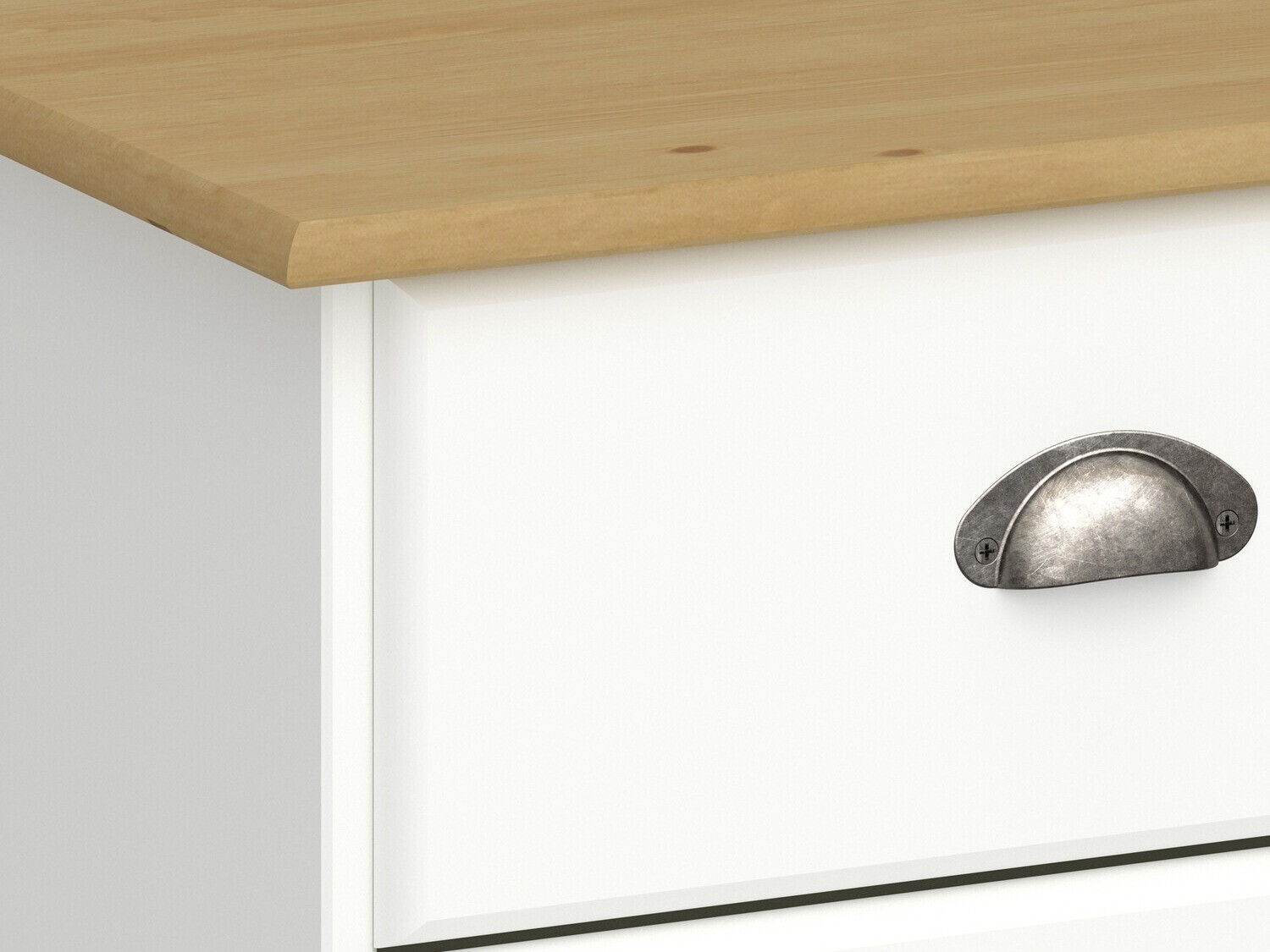 Noćni ormarić Denton 1427 (Bijela + Svijetlo drvo)