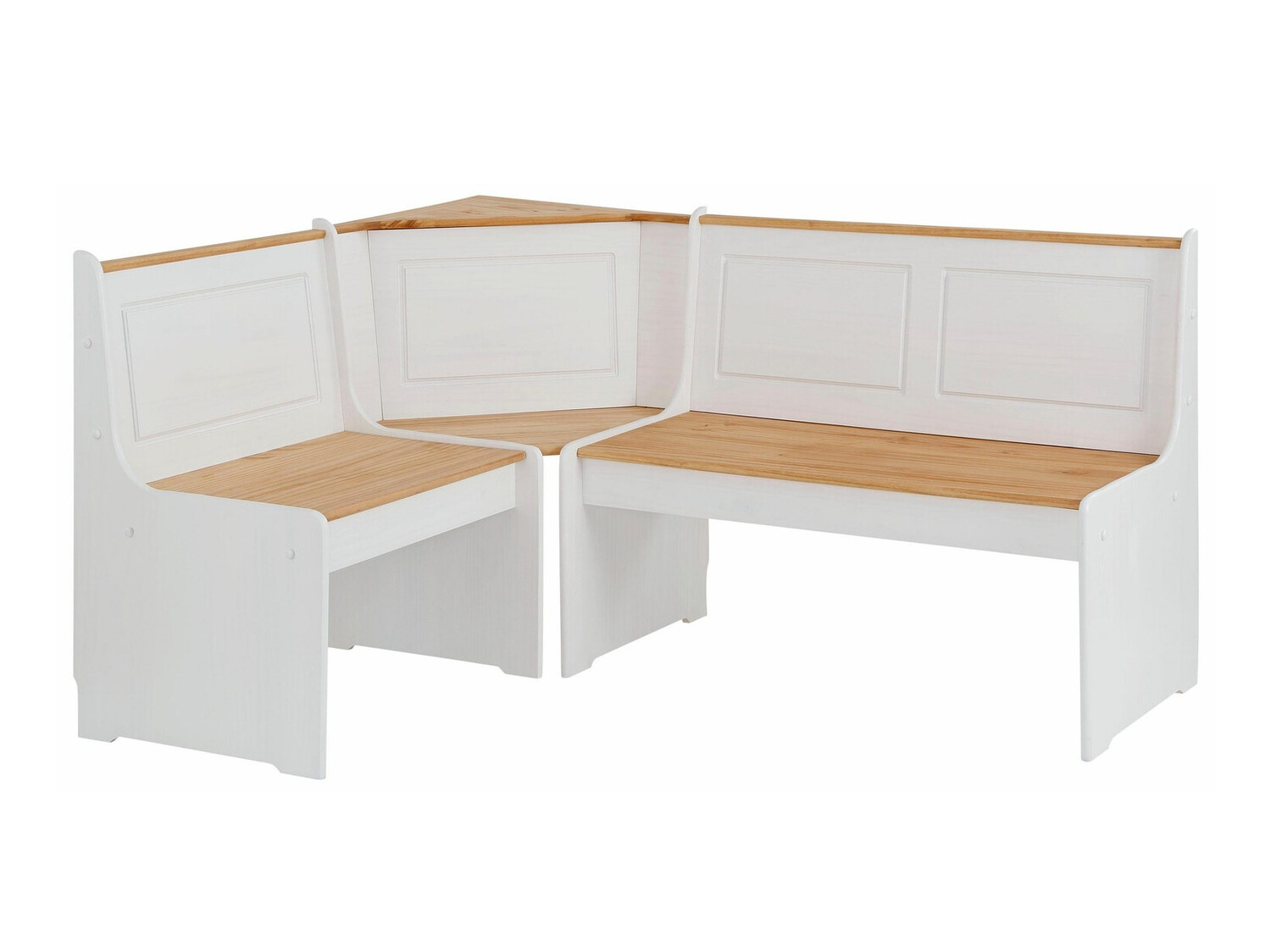 Kutni blagovaonski set Denton 204 (Bijela + Bor)