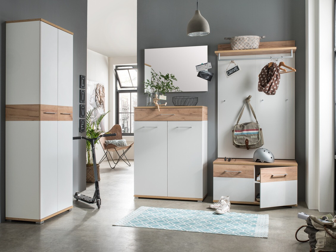 Komoda Nuveno 100 (Bijela + Navarra hrast)