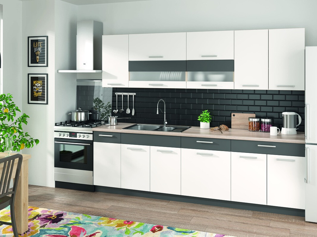 Modularni ormarić s ladicom i vratima Mode White 112