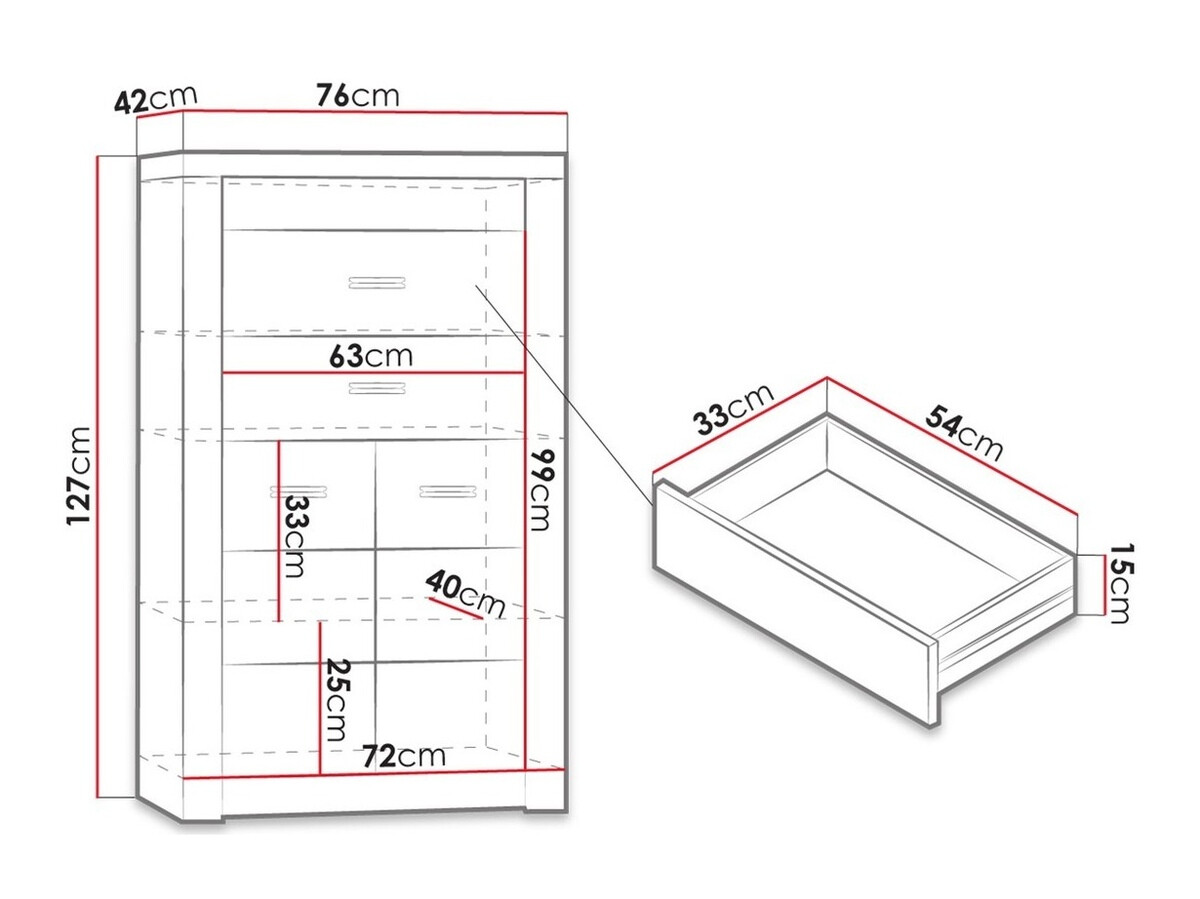 Komoda Serfeno 103 (Jasen)