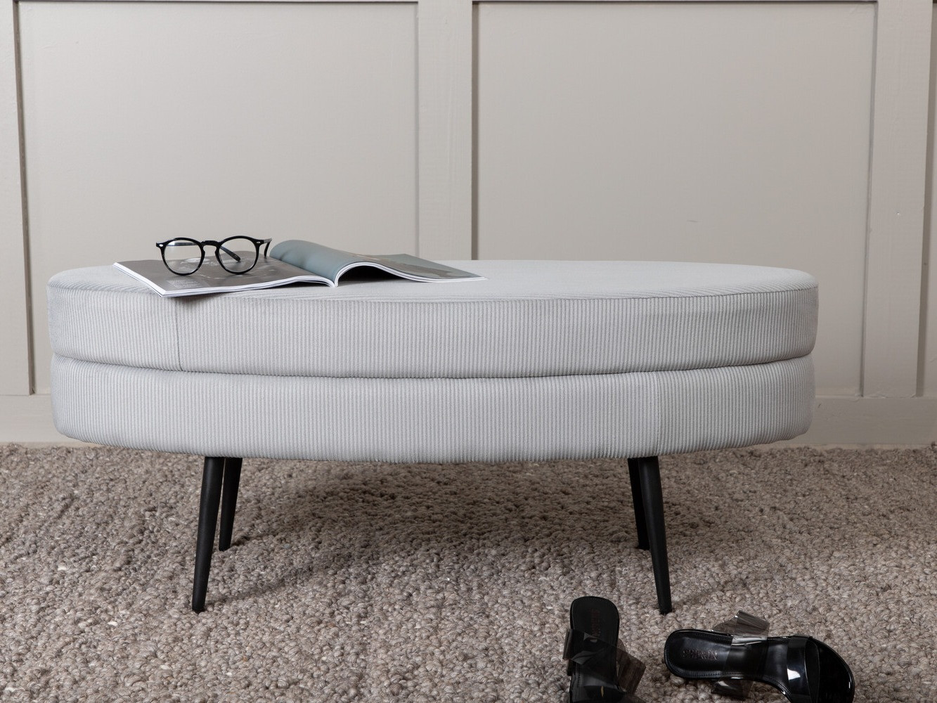 Meka klupa Dallas 2920 (Siva + Crna)