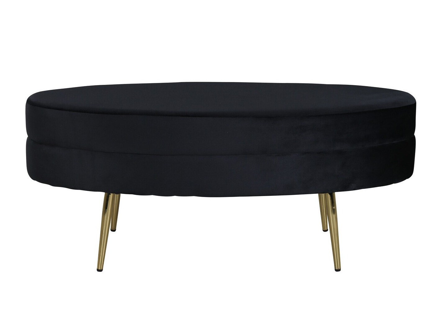 Tapecirana klupa Dallas 2920 (Crna + Mesing)