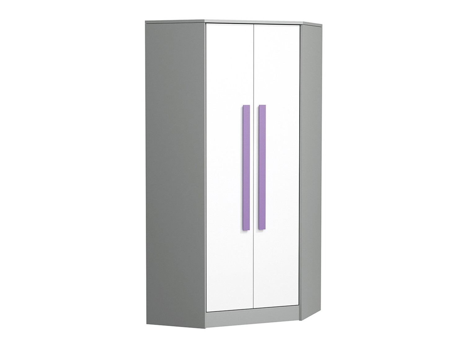 Kutni ormar Akron C106 (Siva + Bijela + Purpurna boja)