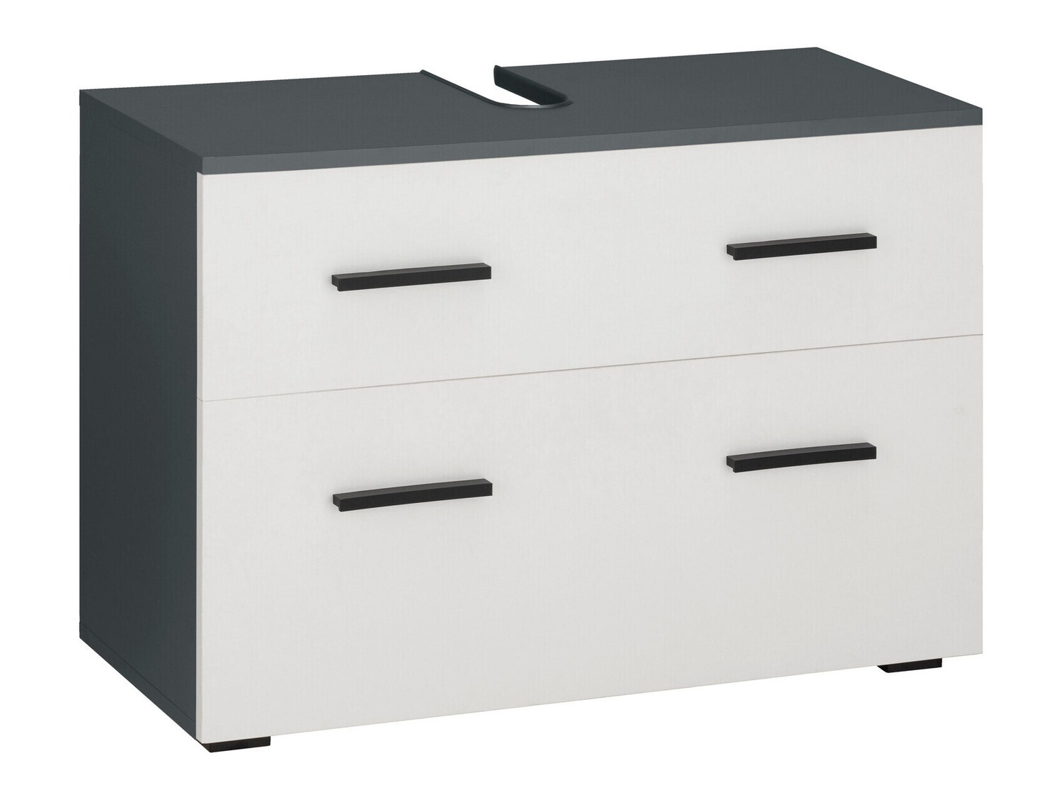 Samostojeći kupaonski ormarić za umivaonik Larlori 101 (Antracit + Bijela)