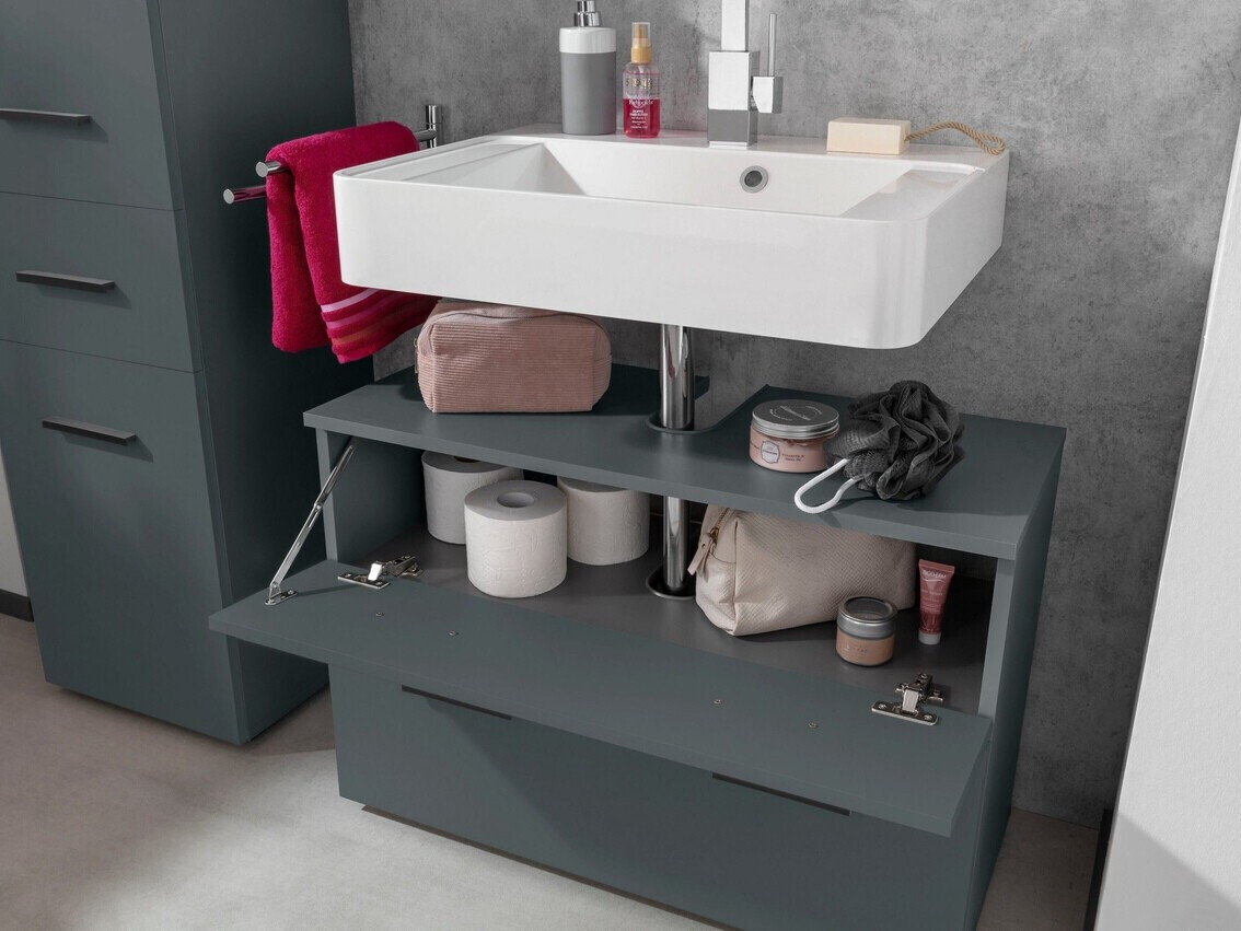 Samostojeći kupaonski ormarić za umivaonik Larlori 101 (Antracit)