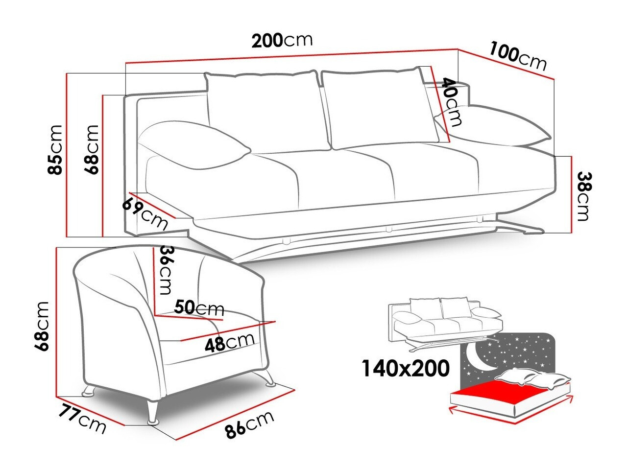 Tapecirani namještaj Providence 102 (Soft 020)