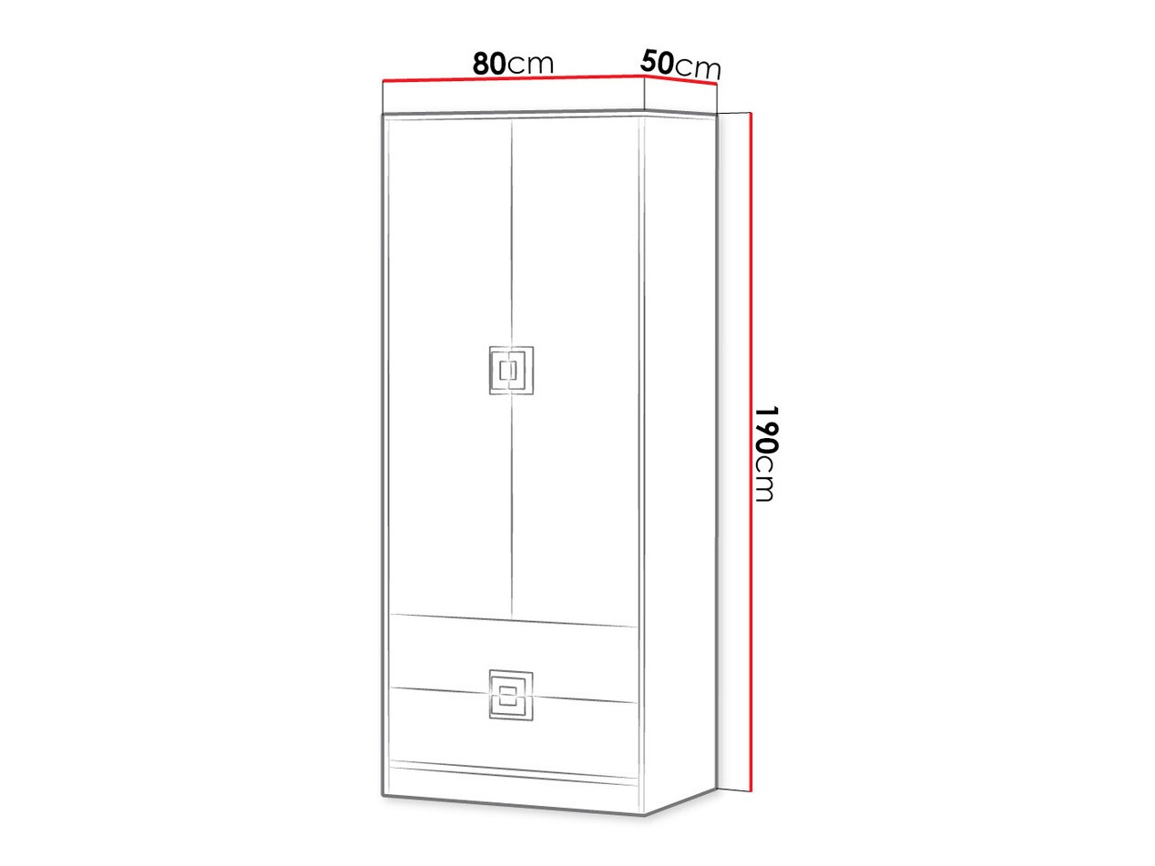 Ormar Balvire 102 (Svijetli hrast + Bijela + Siva)