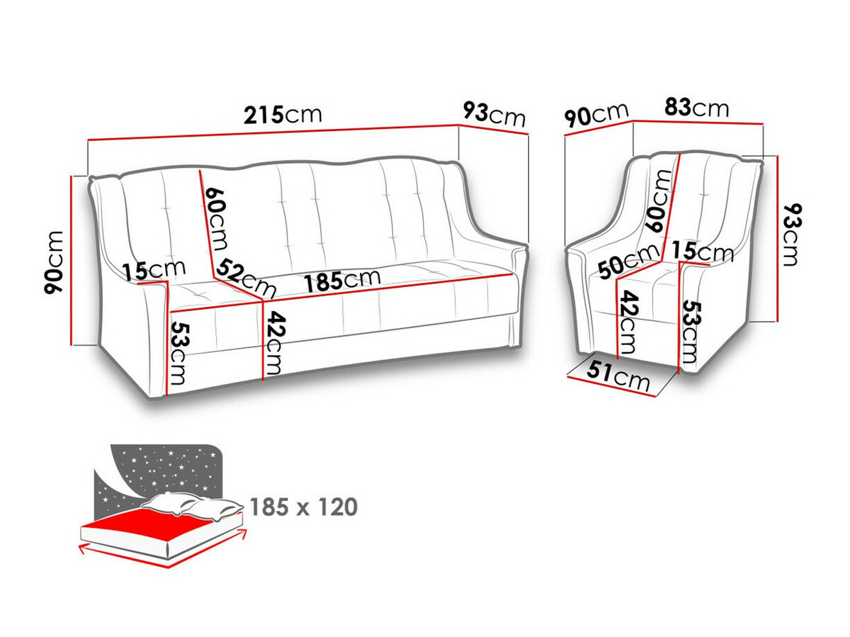 Tapecirani namještaj Providence 110 (Ibiza 04 + Ibiza 03)