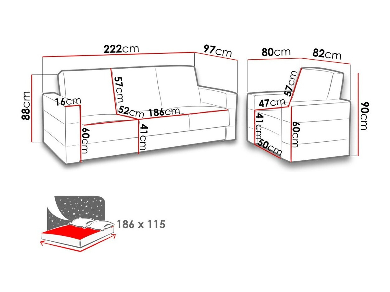 Tapecirani namještaj Providence 171 (Soft 066 + Kreta 05)