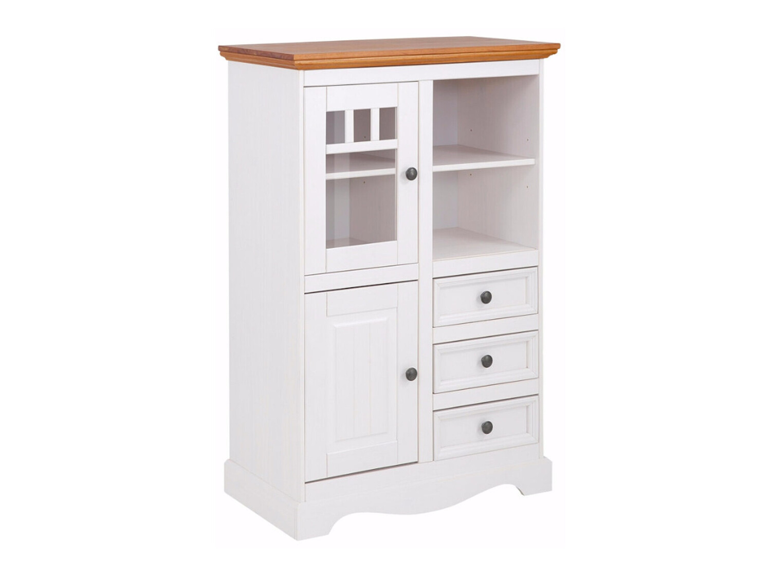 Komoda Fentivo 104 (Bijela + Hrast u boji meda)