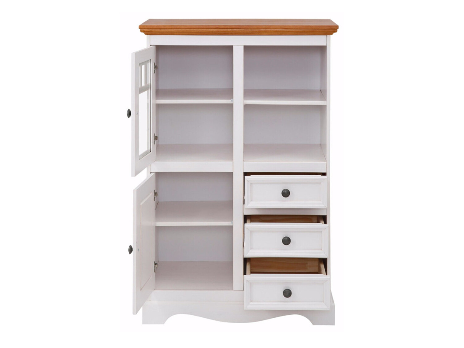 Komoda Fentivo 104 (Bijela + Medeni hrast)