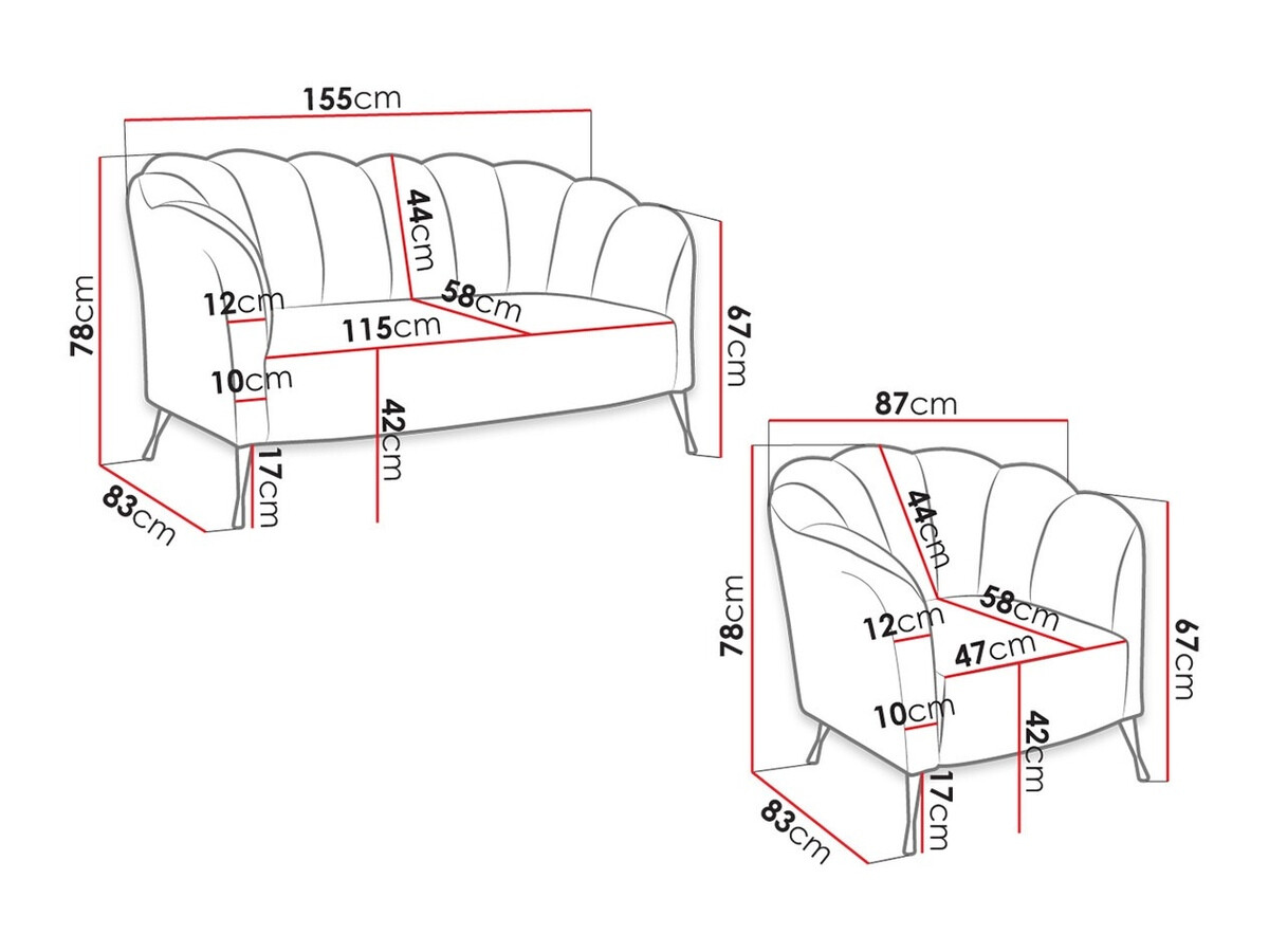 Tapecirani namještaj Providence 152 (Eureka 2127)