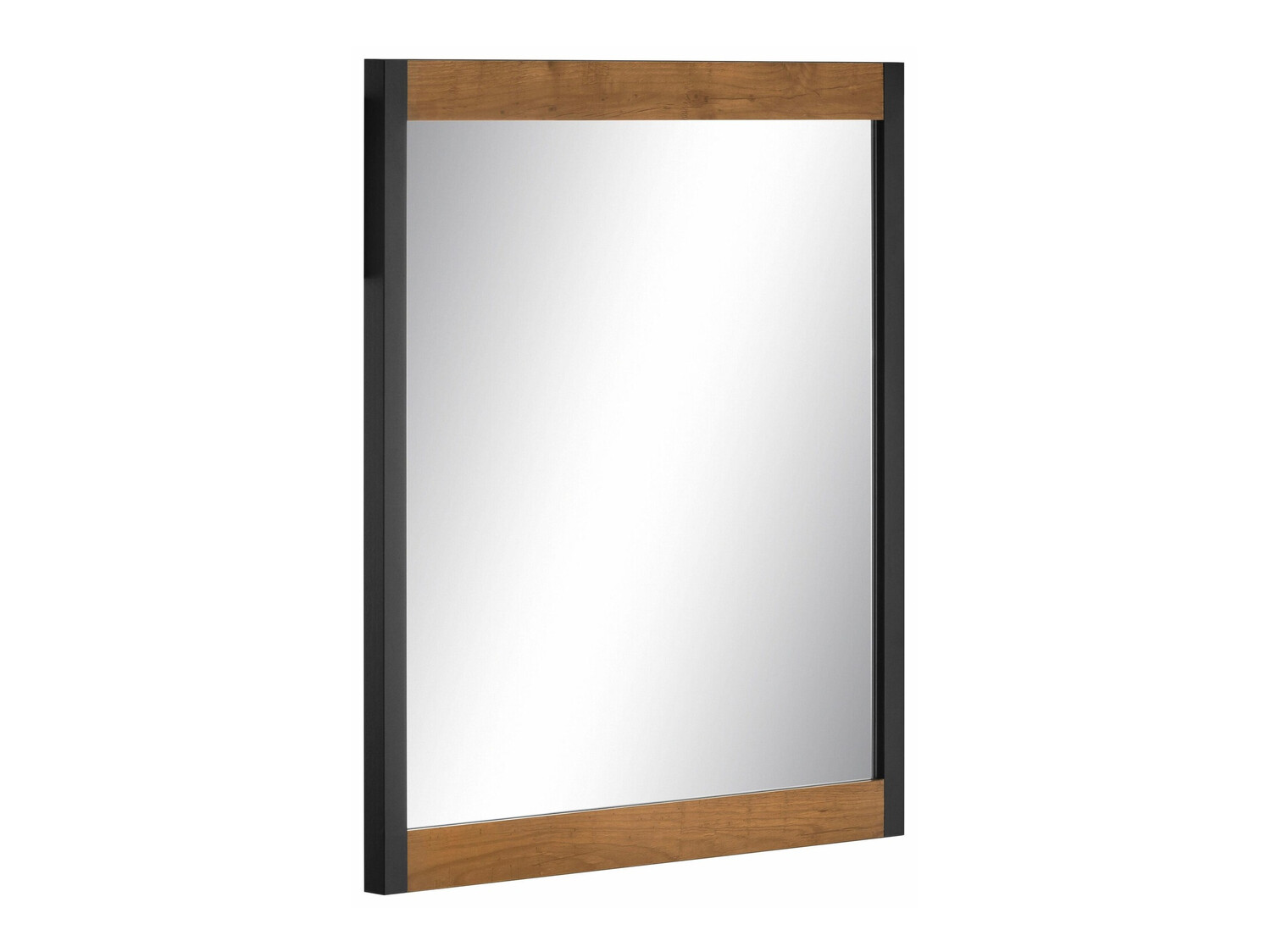 Ogledalo Larnovo 114 (Tamni hrast + Crna)