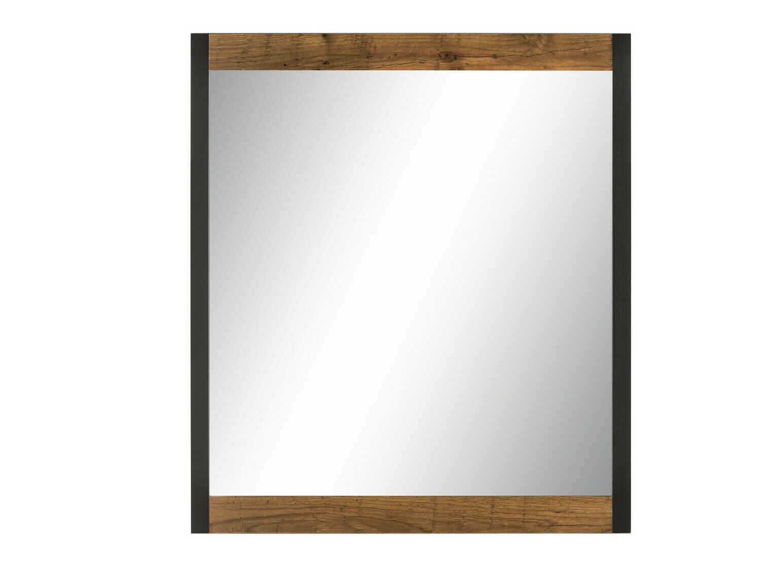 Ogledalo Larnovo 114 (Tamni hrast + Crna)