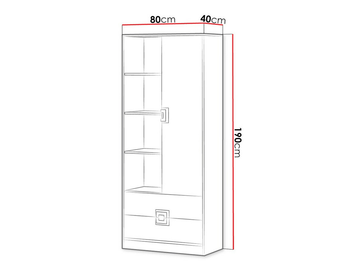 Polica Balvire 105 (Svijetli hrast + Bijela + Ružičasta)
