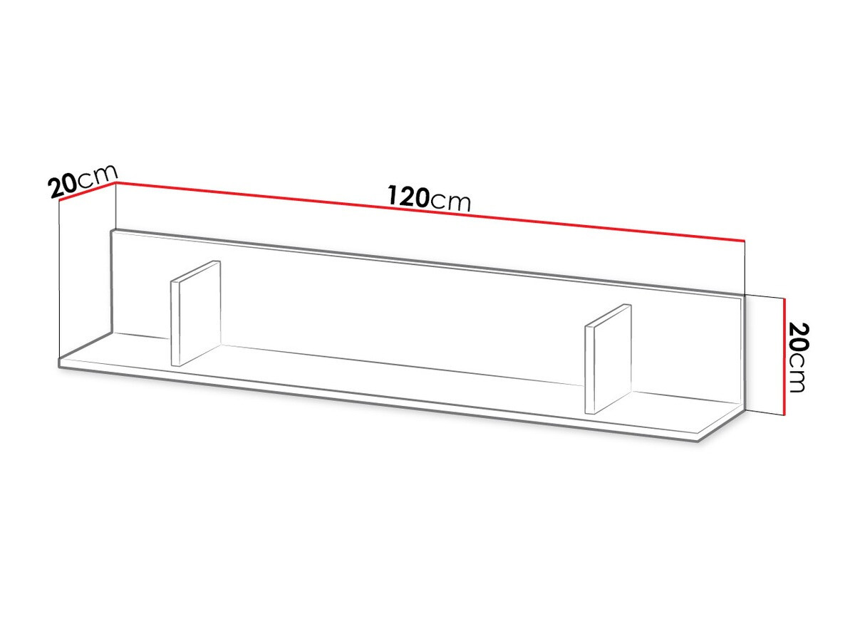 Zidna polica Balvire 101