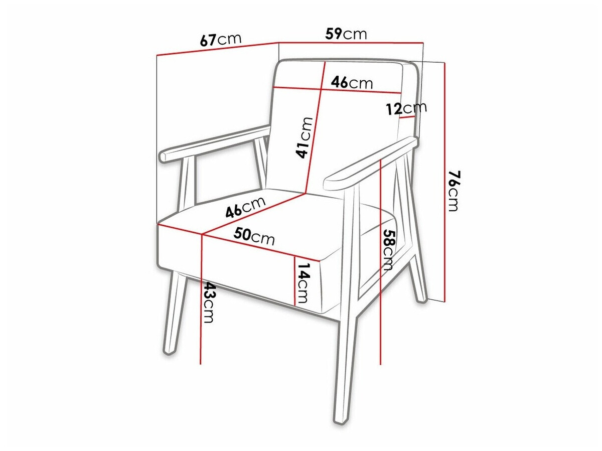 Fotelja Clovis 100 (Magic Velvet 2227)