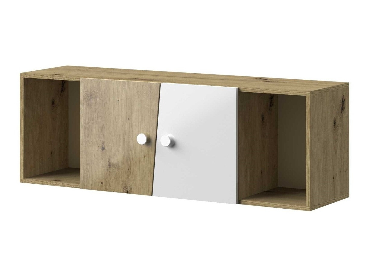 Zidni ormarić Mirelbu 111 (Hrast Artisan + Sjajno bijela)