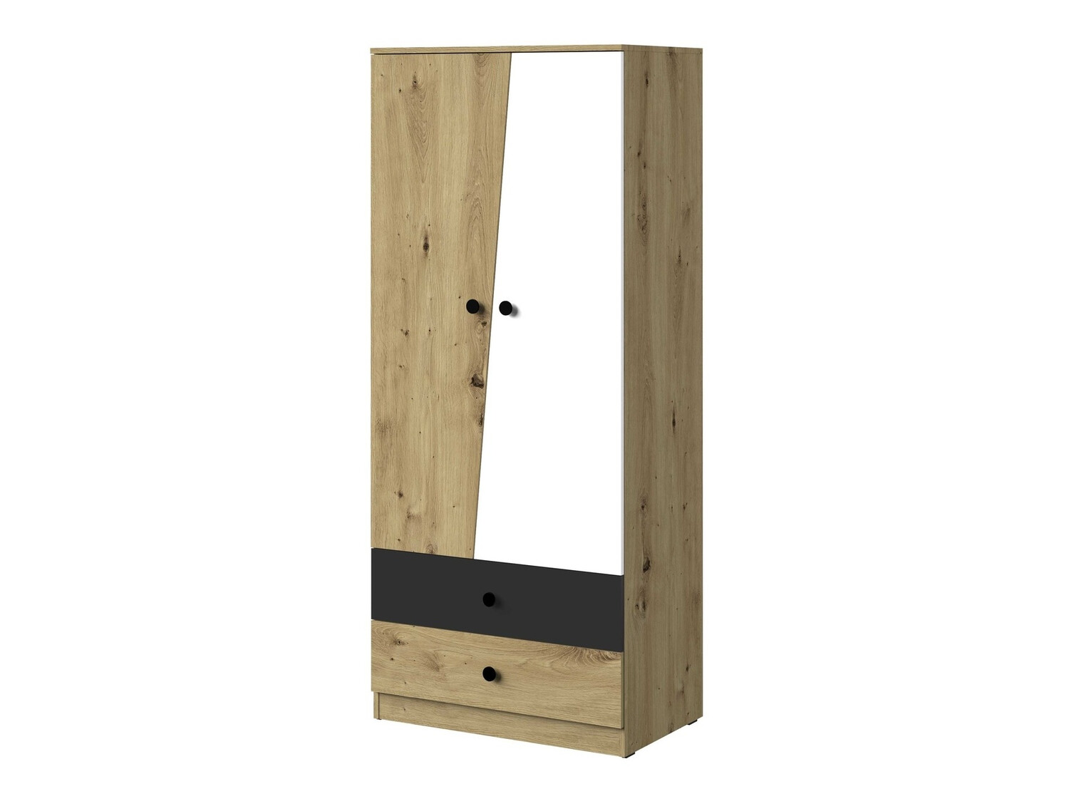 Ormar Mirelbu 100 (Hrast Artisan + Bijela + Crna)