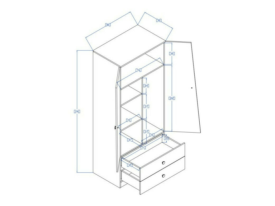 Ormar Mirelbu 100 (Hrast Artisan + Sjajno bijela + Sjajno sivo)
