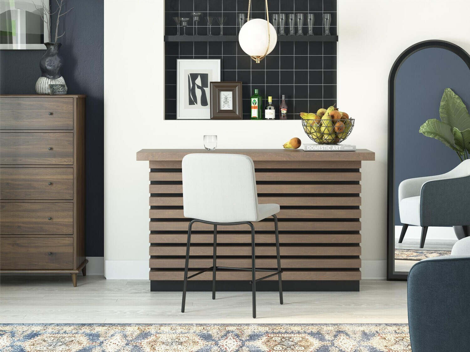 Polubarska stolica Tulsa 209 (Siva + Crna)