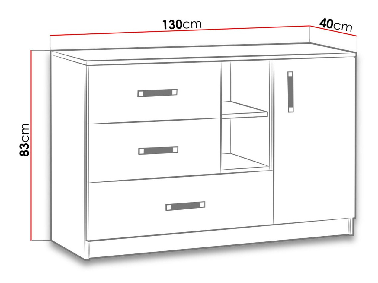 Set za dječju sobu Lorlare 118 (Bijela + Siva)