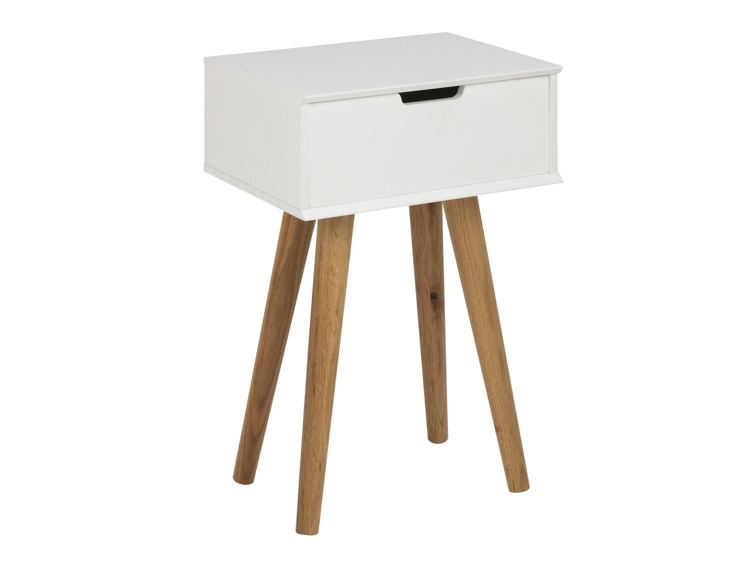Noćni ormarić Norsica 105 (Bijela + Hrast)