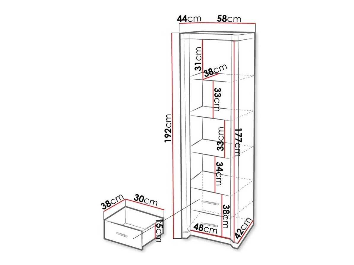 Polica Lorelie 115 (Sonoma hrast)