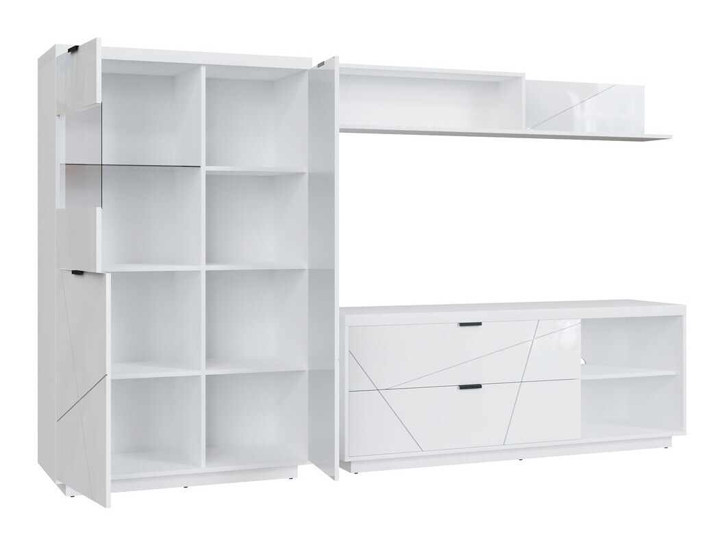 Set za dnevni boravak Fivale 111 (Sjajno bijela + Bijela)